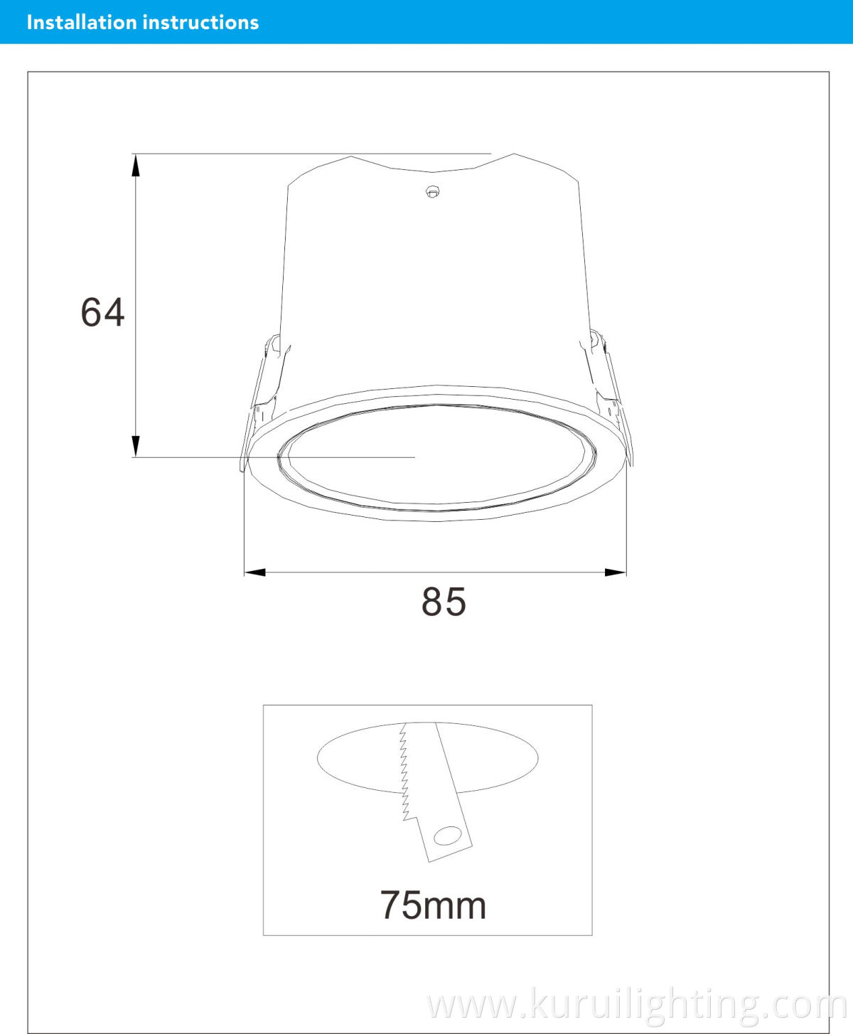 12W Modular Recessed Downlight